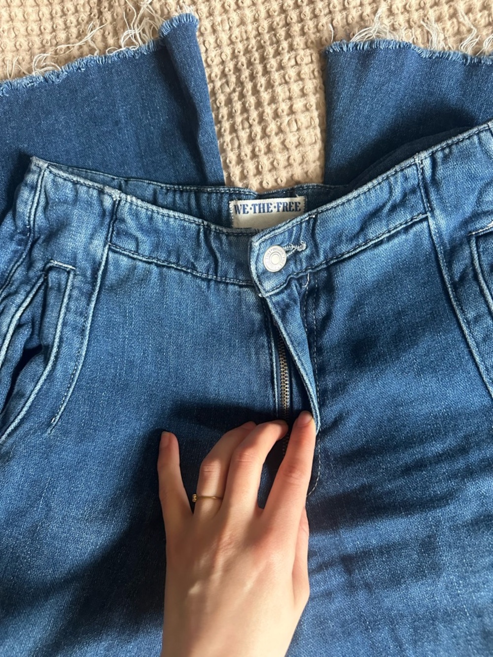We The Free Chase The Sun Extreme Wide-Leg Jean - Dark Blue - Picture 2 of 4